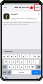Hình 3: Chọn "Thêm" trên iPhone của bạn