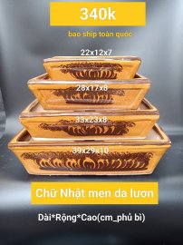 Chậu bonsai hàng Bát tràng Việt Nam, giá từ 270k đến 350k