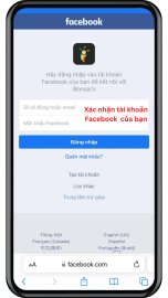 Login using Facebook account